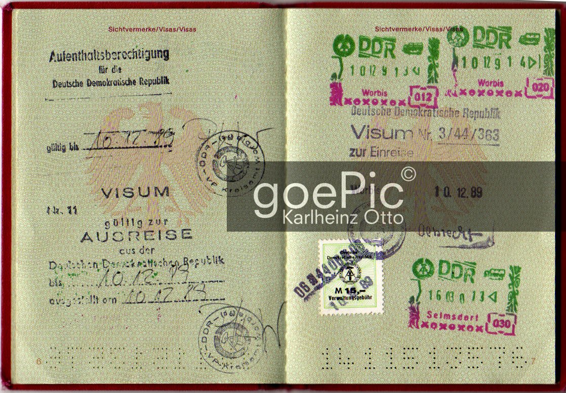 DDR - Grenze / Grenzöffnung ab 1965 bis 1990